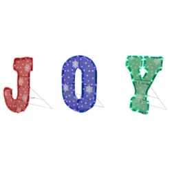 Northlight 14" LED Lighted Traditional Colored 'Joy' Outdoor Christmas Decoration -Winter Decor Store northlight ye93939 3 06552.1702056330