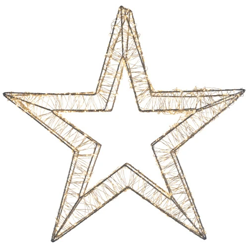 Northlight LED Lighted Wire Star Outdoor Christmas Decoration - 22" - Warm White Lights 2 Northlight LED Lighted Wire Star Outdoor Christmas Decoration - 22" - Warm White Lights - Image 2