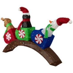 Northlight Lighted Winter Friends Christmas Coaster Outdoor Decoration - 4.5' - LED Warm White -Winter Decor Store northlight ye95940 03 12815.1724462600