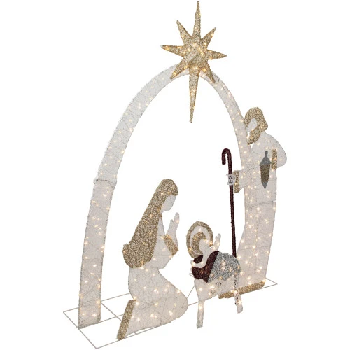Northlight 41" LED Lighted Holy Family Nativity Scene Outdoor Christmas Decoration 3 Northlight 41" LED Lighted Holy Family Nativity Scene Outdoor Christmas Decoration - Image 3