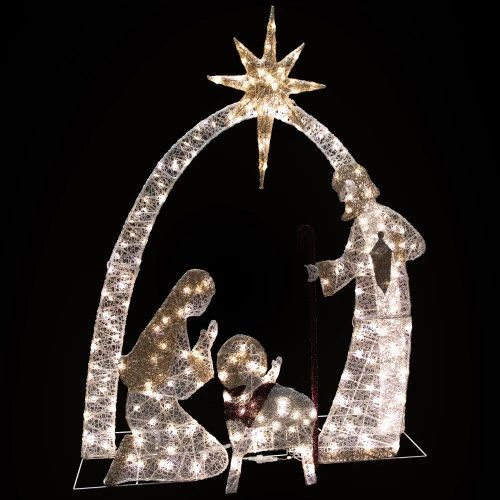 Northlight 41" LED Lighted Holy Family Nativity Scene Outdoor Christmas Decoration 7 Northlight 41" LED Lighted Holy Family Nativity Scene Outdoor Christmas Decoration - Image 7