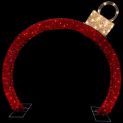 Northlight 4.25' Red LED Lighted Ornament Arch Outdoor Christmas Decoration - Warm White Lights -Winter Decor Store northlight ye99407 on20black201 51250.1699203008