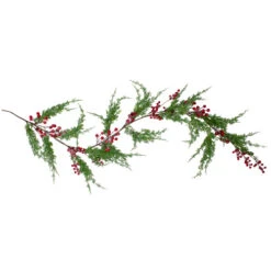 Northlight Real Touch™? Iced Berries And Pine Artificial Christmas Garland - 5' X 10" - Unlit