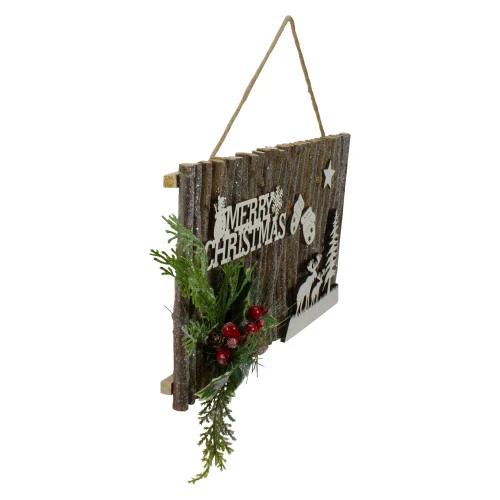 Northlight 16" Rustic "Merry Christmas" Wall Sign 2 Northlight 16" Rustic "Merry Christmas" Wall Sign - Image 2