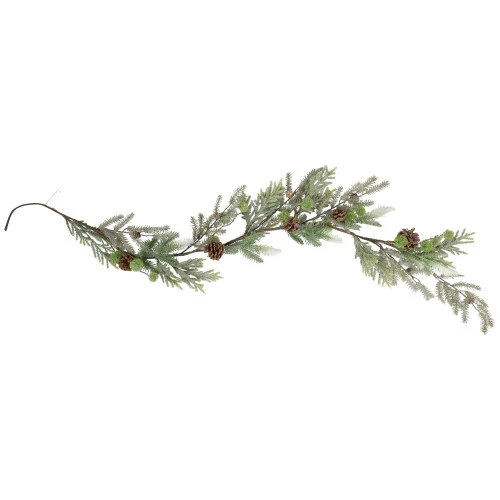 Northlight Artificial Christmas Garland With Frosted Foliage And Pinecones - 5' X 8" - Unlit 1 Northlight Artificial Christmas Garland With Frosted Foliage And Pinecones - 5' X 8" - Unlit