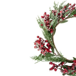 Northlight Real Touch™? Frosted Berries And Pine Artificial Christmas Wreath - 18" - Unlit -Winter Decor Store northlight yk93252 2 95169.1678185723