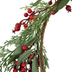 Northlight Real Touch™? Frosted Berries And Pine Artificial Christmas Wreath - 18" - Unlit -Winter Decor Store northlight yk93252 4 53370.1678185723