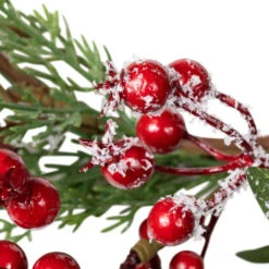 Northlight Real Touch™? Frosted Berries And Pine Artificial Christmas Wreath - 18" - Unlit -Winter Decor Store northlight yk93252 5 09739.1678185724