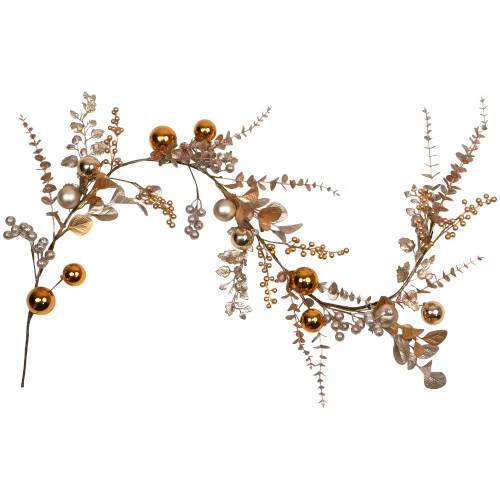 Northlight Glittered Mixed Leaves And Berries Artificial Christmas Garland - 6' X 9" - Unlit 1 Northlight Glittered Mixed Leaves And Berries Artificial Christmas Garland - 6' X 9" - Unlit