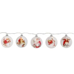 Northlight Set Of 5 Glass Norman Rockwell Christmas Disc Lights -Winter Decor Store northlight yl93420 2 92901.1661887121