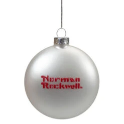 Northlight 3" Norman Rockwell 'No Christmas Problem Now' Glass Disc Ornament -Winter Decor Store northlight yl934 back 82146.1645750079