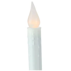 Northlight 8.75" Pre-Lit White And Gold LED C5 Flickering Christmas Candle Lamp With Handle Base -Winter Decor Store northlight ys15769 03 13251.1600305326