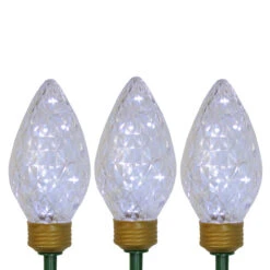 Northlight LED Lighted C9 Style Christmas Pathway Lawn Stakes - 3 Ft - Clear - 3-Count