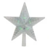 Northlight Lighted Flashing Crystal Star Christmas Tree Topper - 9" - Multicolor LED Lights