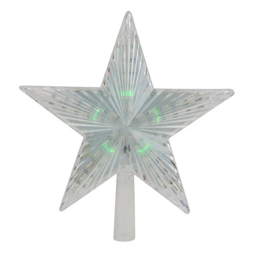 Northlight Lighted Flashing Crystal Star Christmas Tree Topper - 9" - Multicolor LED Lights 1 Northlight Lighted Flashing Crystal Star Christmas Tree Topper - 9" - Multicolor LED Lights
