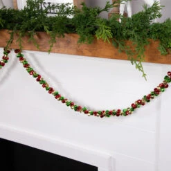 Northlight 5' Green, Gold And Red Jingle Bell Christmas Garland, Unlit 11 Northlight 5' Green, Gold And Red Jingle Bell Christmas Garland, Unlit -Winter Decor Store northlight ys28302 styled20on20fireplace 2 33623.1686143934