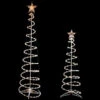 Northlight Set Of 2 Lighted Clear Outdoor Spiral Christmas Cone Trees 4', 6'