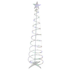 Northlight LED Lighted Spiral Cone Tree Outdoor Christmas Decoration - 6' - Multi Lights