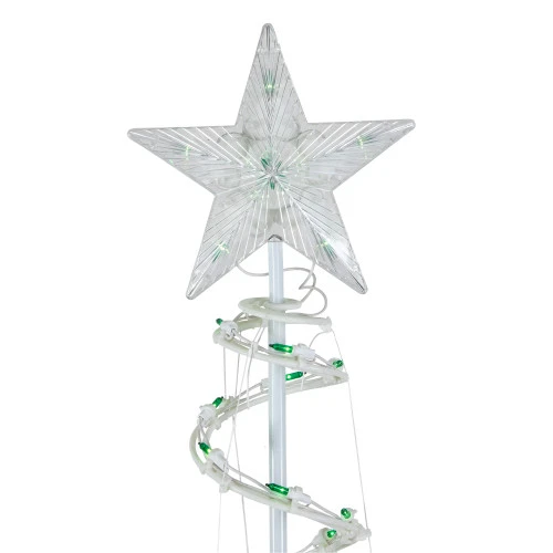 Northlight 4' Pre-Lit Spiral Outdoor Christmas Tree With Star Topper, Green Lights 2 Northlight 4' Pre-Lit Spiral Outdoor Christmas Tree With Star Topper, Green Lights - Image 2