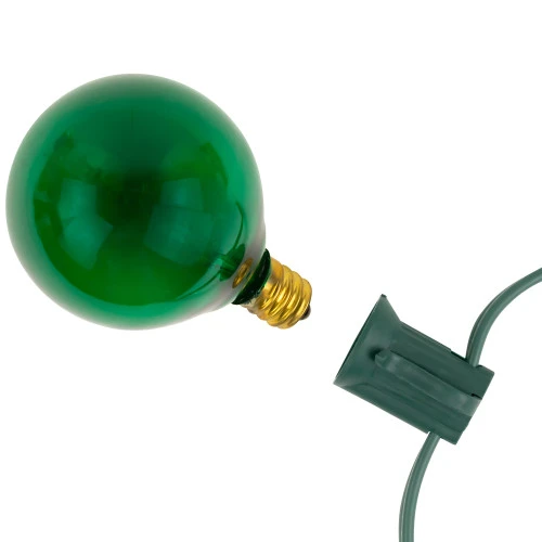 Northlight 10-Count Green G50 Globe Christmas Patio Lights- 9ft, Green Wire 6 Northlight 10-Count Green G50 Globe Christmas Patio Lights- 9ft, Green Wire - Image 6