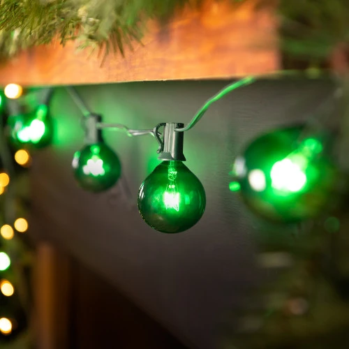Northlight 10-Count Green G50 Globe Christmas Patio Lights- 9ft, Green Wire 2 Northlight 10-Count Green G50 Globe Christmas Patio Lights- 9ft, Green Wire - Image 2