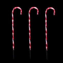 Northlight Set Of 3 Red And White Twinkle Candy Cane Pathway Markers 26" -Winter Decor Store northlight ys99371 on20black 47579.1695225134
