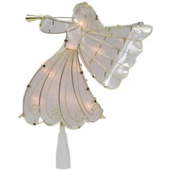 Northlight 10" Gold Angel Tree Topper, Warm White Lights -Winter Decor Store northlight ys99374 1 76268.1682684290