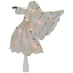 Northlight 10" Gold Angel Tree Topper, Warm White Lights -Winter Decor Store northlight ys99374 3 94822.1682684291