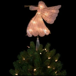 Northlight 10" Gold Angel Tree Topper, Warm White Lights -Winter Decor Store northlight ys99374 ontreeb 69868.1682684291