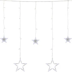 Northlight Christmas Stars Icicle Lights - 8.25' - Pure White LED Lights - Clear Wire - 12ct -Winter Decor Store northlight ys99384 2 73033.1696608685