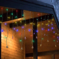 Northlight LED Stars Icicle Christmas Lights - Multi-Color - 29.5' Clear Wire - 400ct