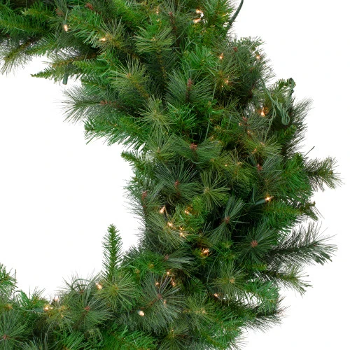 Northlight Real Touch™? Pre-Lit Canyon Pine Mixed Artificial Christmas Wreath - 48" - Clear Lights 2 Northlight Real Touch™? Pre-Lit Canyon Pine Mixed Artificial Christmas Wreath - 48" - Clear Lights - Image 2