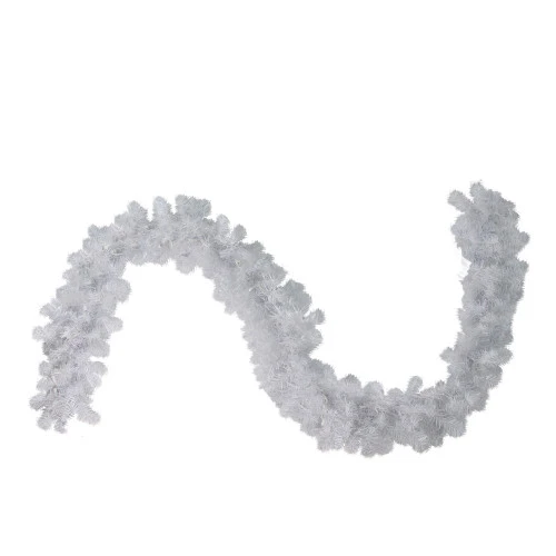 Northlight Crystal Spruce Artificial Christmas Garland - 9' X 12" - White - Unlit 1 Northlight Crystal Spruce Artificial Christmas Garland - 9' X 12" - White - Unlit