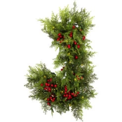 Northlight Lighted Artificial Cedar "JOY" Christmas Decoration - 24" - Warm White LED Lights -Winter Decor Store northlight z29987 02 78922.1704996999
