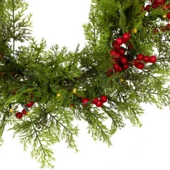 Northlight Lighted Artificial Cedar "JOY" Christmas Decoration - 24" - Warm White LED Lights -Winter Decor Store northlight z29987 07 68264.1707936939