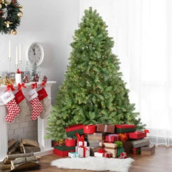 Northlight Real Touchâ„¢? Pre-Lit Full Noble Fir Artificial Christmas Tree - 7.5' - Clear Lights