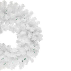 Northlight Pre-Lit Geneva White Spruce Artificial Christmas Wreath, 24-Inch, Green Lights -Winter Decor Store northlight z92377 2 updated2022new 28190.1662056458