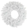 Northlight Pre-Lit Geneva White Spruce Artificial Christmas Wreath, 24-Inch, Green Lights