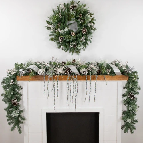 Northlight 9' X 12" Colorado Blue Spruce Artificial Christmas Garland, Unlit 3 Northlight 9' X 12" Colorado Blue Spruce Artificial Christmas Garland, Unlit - Image 3