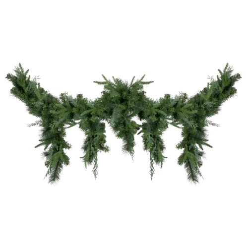 Northlight 6' X 18" Mixed Pine Artificial Christmas Icicle Garland, Unlit 3 Northlight 6' X 18" Mixed Pine Artificial Christmas Icicle Garland, Unlit - Image 3