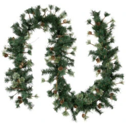 Northlight Pre-Lit Country Mixed Pine Artificial Christmas Garland - 9' X 12" - Clear AlwaysLit Lights