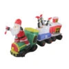 Northlight Lighted Santa And Penguins On Train Outdoor Christmas Inflatable - 6.5'