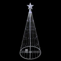 Northlight LED Lighted Show Cone Outdoor Christmas Tree - 4' - White - Pure White