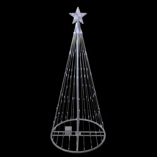 Northlight LED Lighted Show Cone Outdoor Christmas Tree - 4' - White - Pure White 1 Northlight LED Lighted Show Cone Outdoor Christmas Tree - 4' - White - Pure White
