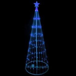 Northlight LED Lighted Show Cone Christmas Tree Outdoor Decoration - 6' - Blue