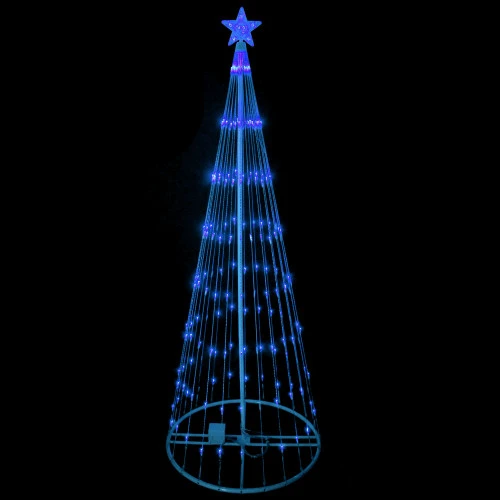 Northlight LED Lighted Show Cone Christmas Tree Outdoor Decoration - 6' - Blue 1 Northlight LED Lighted Show Cone Christmas Tree Outdoor Decoration - 6' - Blue