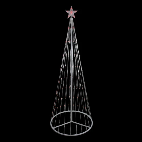 Northlight LED Lighted Show Cone Christmas Tree Outdoor Decoration - 6' - Red Lights 1 Northlight LED Lighted Show Cone Christmas Tree Outdoor Decoration - 6' - Red Lights