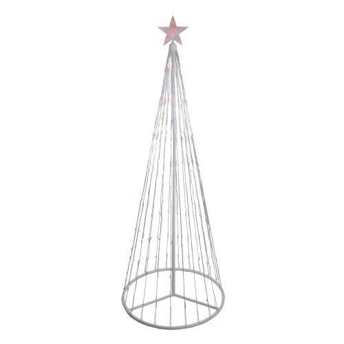Northlight LED Lighted Show Cone Christmas Tree Outdoor Decoration - 6' - Red Lights 2 Northlight LED Lighted Show Cone Christmas Tree Outdoor Decoration - 6' - Red Lights - Image 2