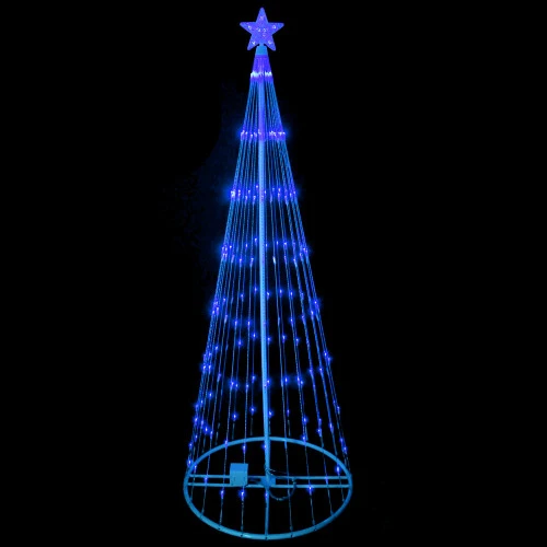 Northlight LED Lighted Christmas Tree Show Cone Outdoor Decoration - 9' - Blue 1 Northlight LED Lighted Christmas Tree Show Cone Outdoor Decoration - 9' - Blue