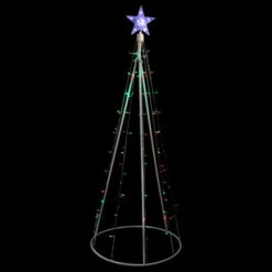 Northlight LED Lighted Twinkling Show Cone Outdoor Christmas Tree - 5' - Red And Green -Winter Decor Store northlight zg15657 onblack 03211.1715633134